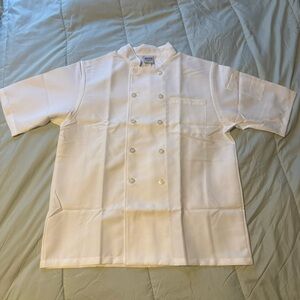 Men's White Double-Breasted Chef Shirt